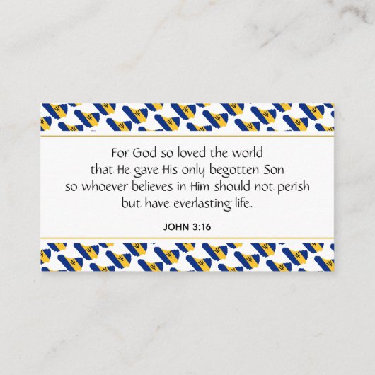 BARBADOS Christlich Scripture John 3:16 Visitenkarte