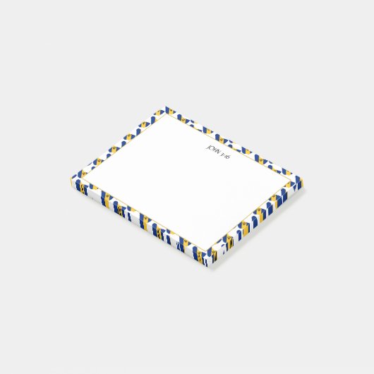 BARBADOS Christliche Schrift Post-it Klebezettel (angewinkelt)