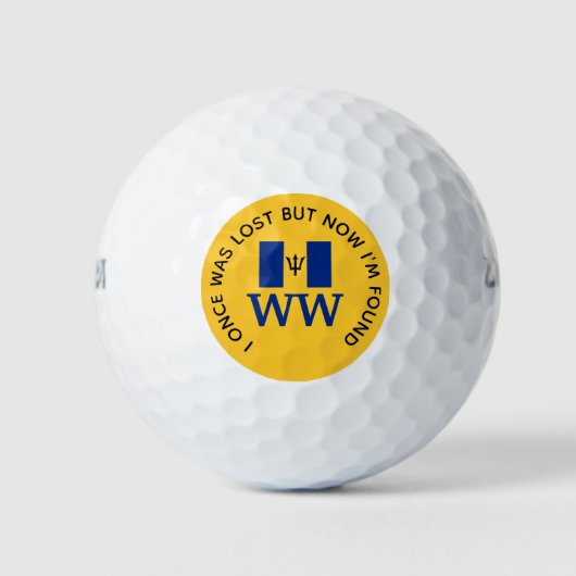 BARBADOS Christliches MONOGRAMM gefunden Golfball (Vorderseite)