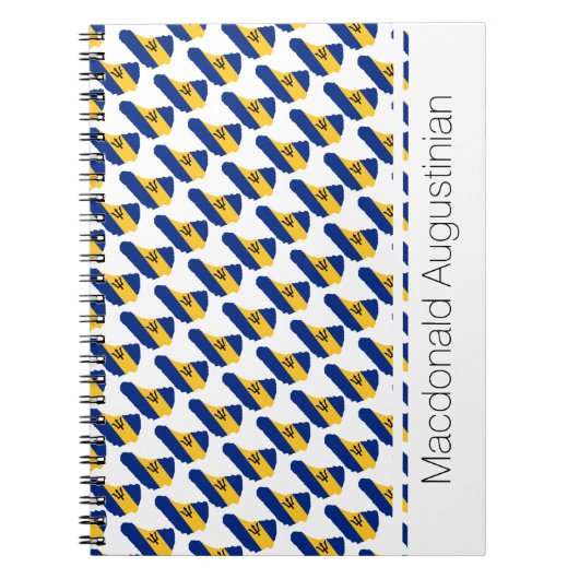 BARBADOS Custom Flag Patriotic Notebook Journal Notizblock (Vorderseite)