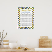 BARBADOS Custom Wedding Empfang 120 Sitzplan Poster (Küche)