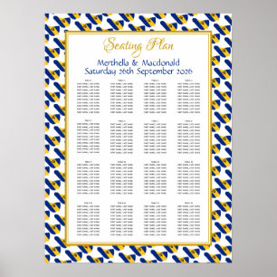 BARBADOS Custom Wedding Empfang 160 Sitzplan Poster