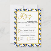 BARBADOS Custom Wedding RSVP Karte (Vorderseite)