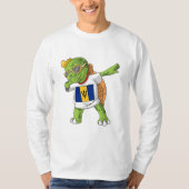 Barbados Dabbing-Schildkröte T-Shirt (Vorderseite)