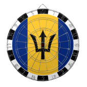 Barbados Dartboard & Barbados Flag / Spielbrett Dartscheibe (vorne)