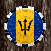Barbados Dartboard & Barbados Flag / Spielbrett Dartscheibe