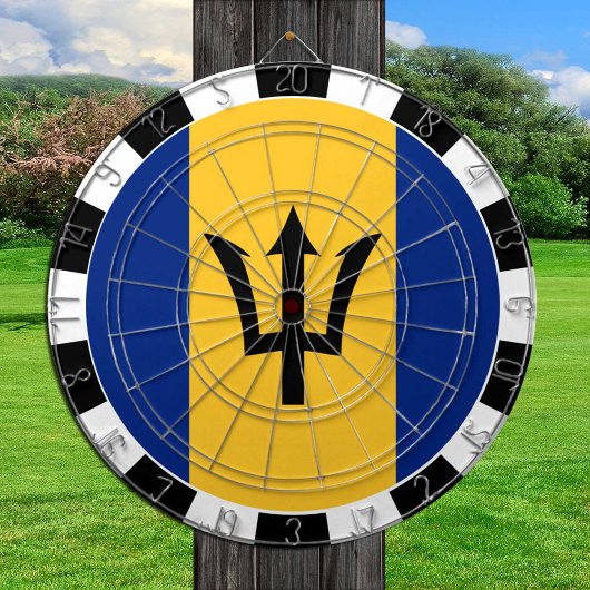 Barbados Dartboard & Barbados Flag / Spielbrett Dartscheibe