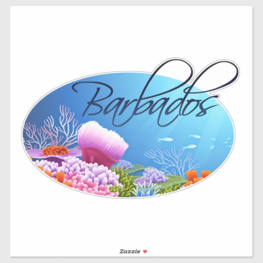 Barbados decal aufkleber (Blatt)
