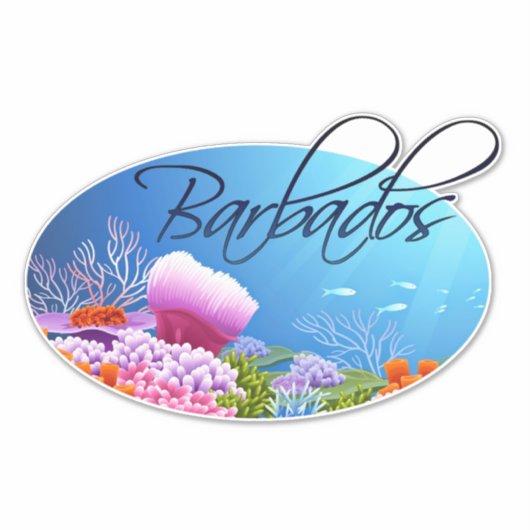 Barbados decal aufkleber (Vorderseite)
