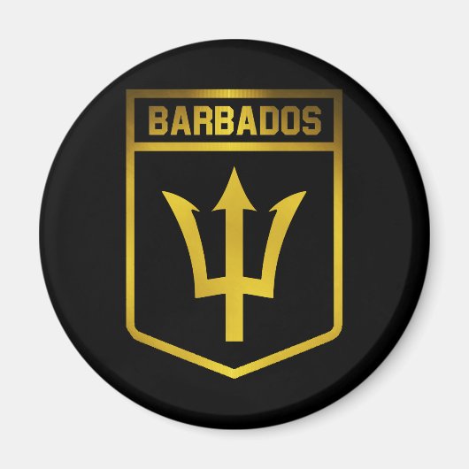 Barbados Emblem Magnet (Vorne)
