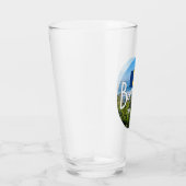 "Barbados Est. 1966" Ost-Küstenansicht mit Flagge Glas (Rechts)