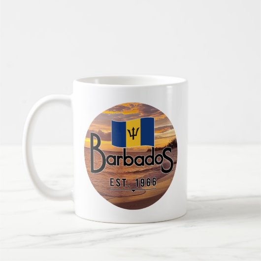 "Barbados Est. Sonnenuntergang 1966 mit Barbados-F Kaffeetasse (Links)