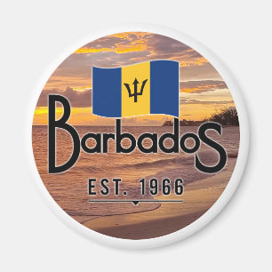 "Barbados Est. Sonnenuntergang 1966 mit Barbados-F Magnet