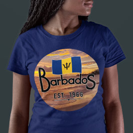 "Barbados Est. Sonnenuntergang 1966 mit Barbados-F T-Shirt