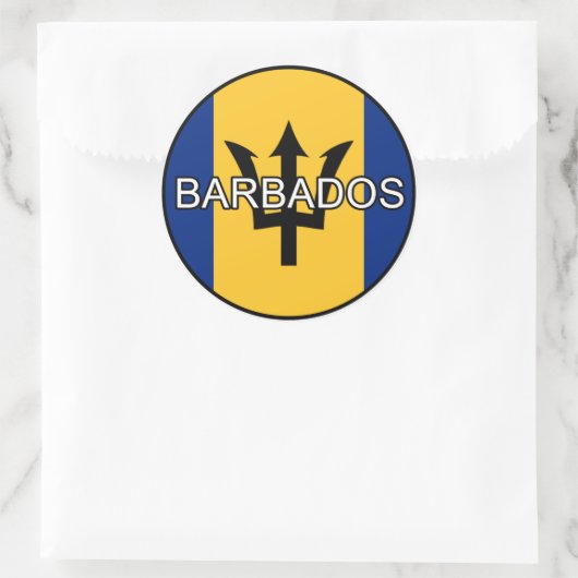 Barbados Euro Sticker (Tasche)
