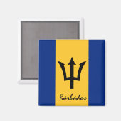 Barbados Fahne & Amerika - Ferien- und Sportfans Magnet (Vorderseite/Rückseite)