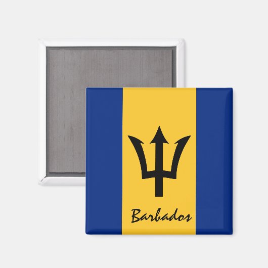 Barbados Fahne & Amerika - Ferien- und Sportfans Magnet (Vorderseite/Rückseite)
