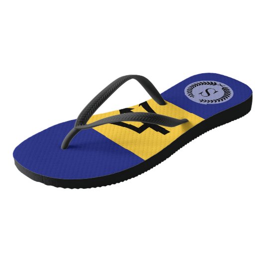 Barbados-Fahne Badesandalen (Schrägansicht)