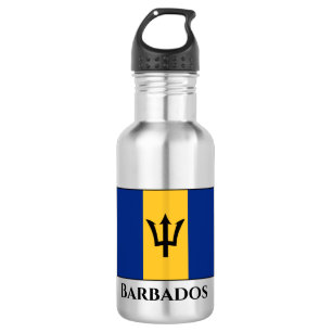Barbados-Fahne Edelstahlflasche