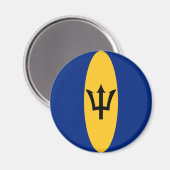 Barbados Fisheye Flag Magnet (Vorderseite/Rückseite)