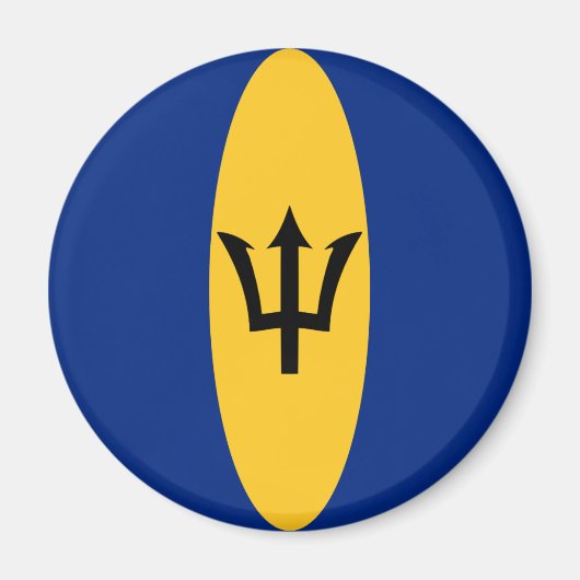 Barbados Fisheye Flag Magnet (Vorne)