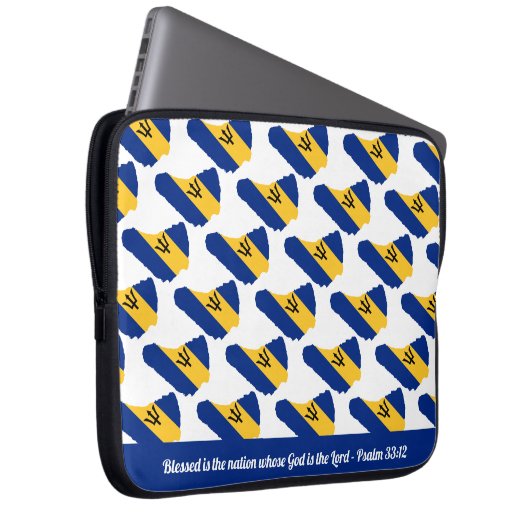 BARBADOS FLAG Anpassbare Scripte Laptopschutzhülle (Vorne Rechts)