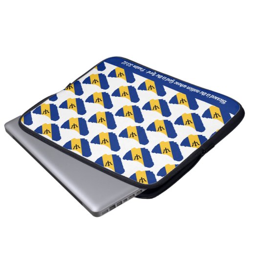 BARBADOS FLAG Anpassbare Scripte Laptopschutzhülle (Vorne Knopf)