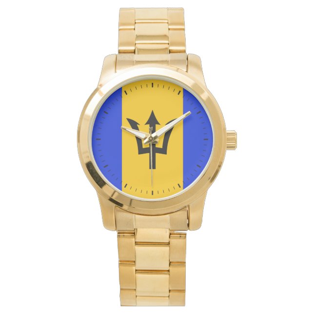 Barbados Flag Armbanduhr (Vorderseite)