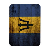 Barbados-Flag auf Altholzkörner Magnet (Vertikal)