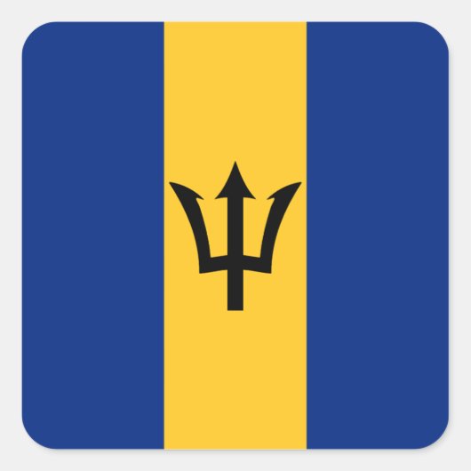 Barbados-Flag-Aufkleber Quadratischer Aufkleber (Vorderseite)