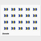 Barbados-Flag-Aufkleber Runder Aufkleber (Blatt)