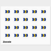 Barbados-Flag-Aufkleber Runder Aufkleber (Blatt)