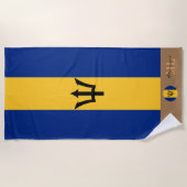 Barbados Flag & Barbados mit Monogramm / Strandtuc Strandtuch (Vorderseite)