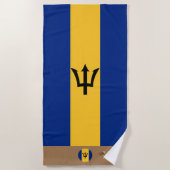 Barbados Flag & Barbados mit Monogramm / Strandtuc Strandtuch (Vorderseite)