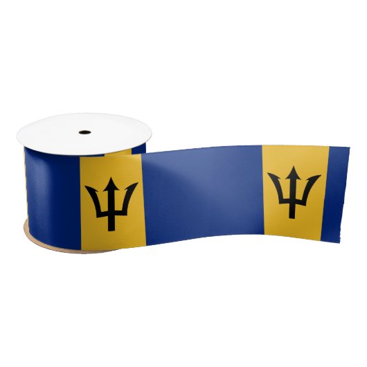 Barbados Flag & Barbados - Reise, Urlaub/Sport Satinband (Spule)