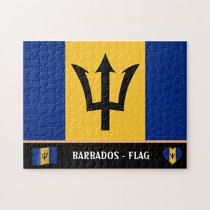 Barbados Flag & Barbadosan Land / Barbados Puzzle