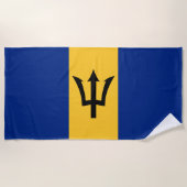 Barbados Flag Beach Handtuch (Vorderseite)