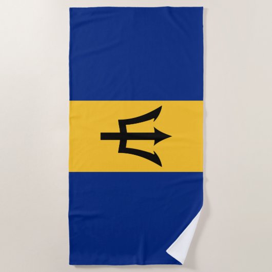 Barbados Flag Beach Handtuch (Vorderseite)