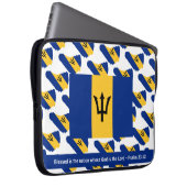 BARBADOS FLAG | Benutzerdefinierte Schrift | Geseg Laptopschutzhülle (Vorne Rechts)