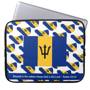 BARBADOS FLAG Benutzerdefinierte Schrift Geseg Laptopschutzhülle