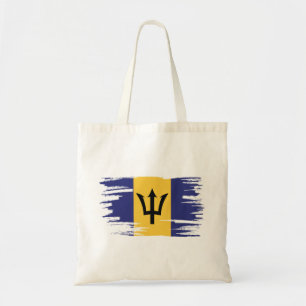 Barbados Flag Brush Art Tragetasche