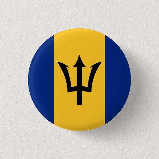 Barbados Flag Button (Vorderseite)