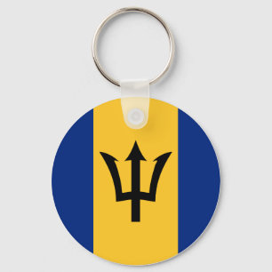 Barbados Flag Button Schlüsselanhänger