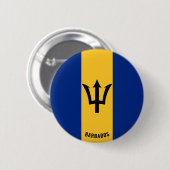 Barbados Flag Charming Patriotic Button (Vorne & Hinten)