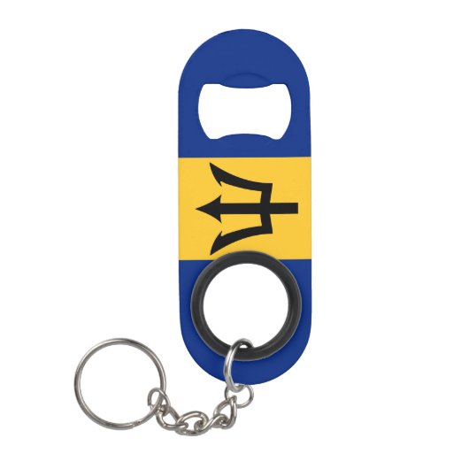 Barbados Flag Charming Patriotic Mini Flaschenöffner (Vorderseite)