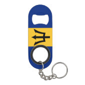 Barbados Flag Charming Patriotic Mini Flaschenöffner (Rückseite)