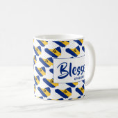 BARBADOS Flag | Christliche Schrift | GESCHLAGEN Kaffeetasse (VorderseiteRechts)