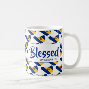 BARBADOS Flag   Christliche Schrift   GESCHLAGEN Kaffeetasse