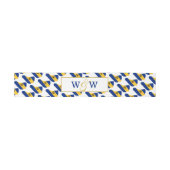BARBADOS Flag Custom Monogram Wedding Celebration Einladungsbanderole (Flach)
