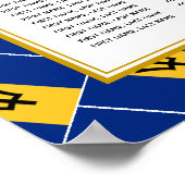 BARBADOS FLAG Custom Wedding 120 Sitzplan Poster (Ecke)